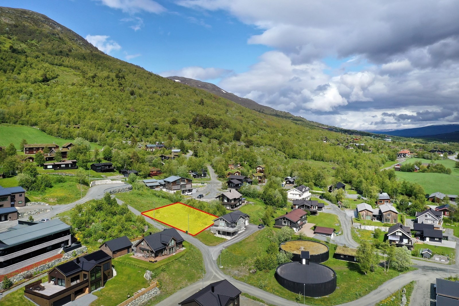 Tomt med omriss (omtrentlig) Galleribilde