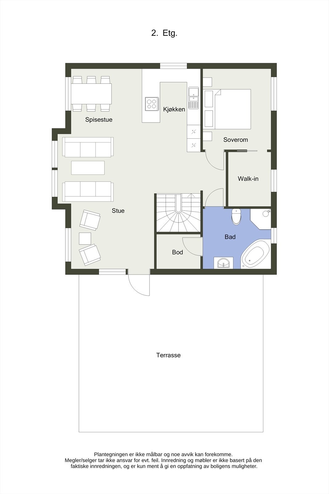Planskisse 2D - 2. etasje Galleribilde