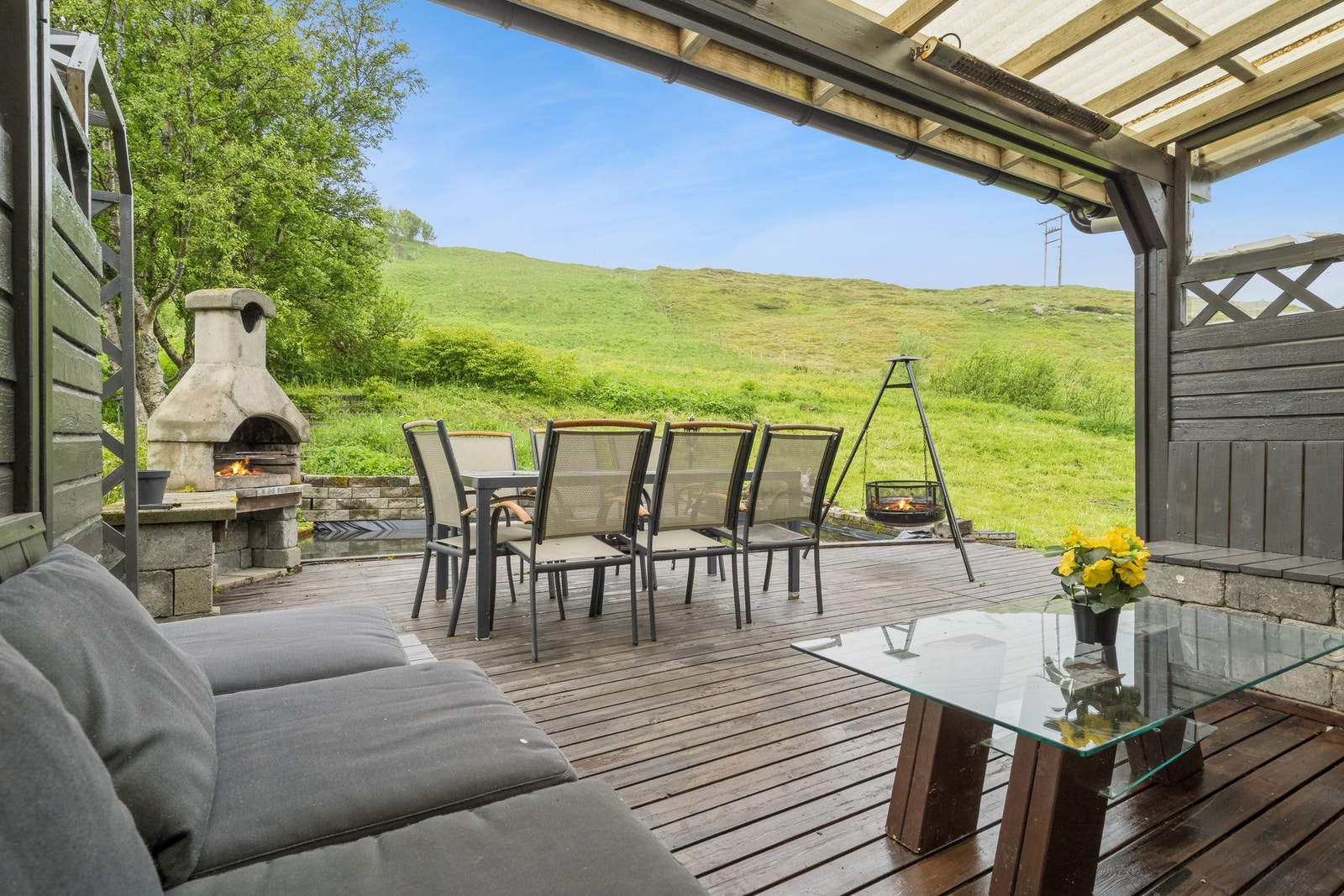 Herfra vil man kunne nyte solen gjennom store deler av dagen. Galleribilde