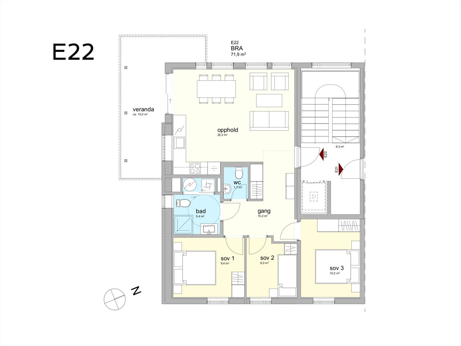 Plantegning leil. E22 Galleribilde
