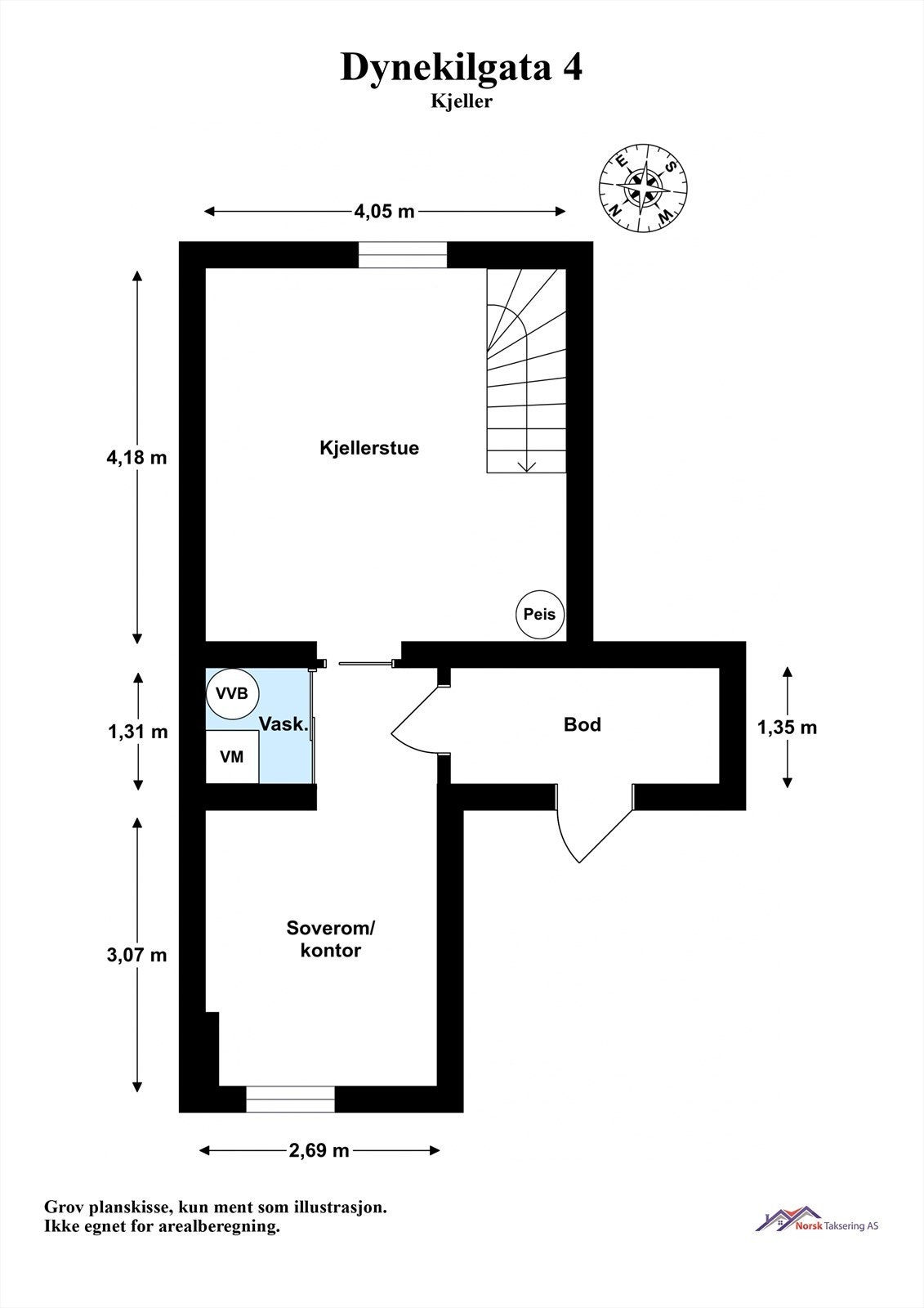- Kjelleretasje | Kjellerstue, soverom/kontor, vaskeromsnisje og innvendig bod - Galleribilde