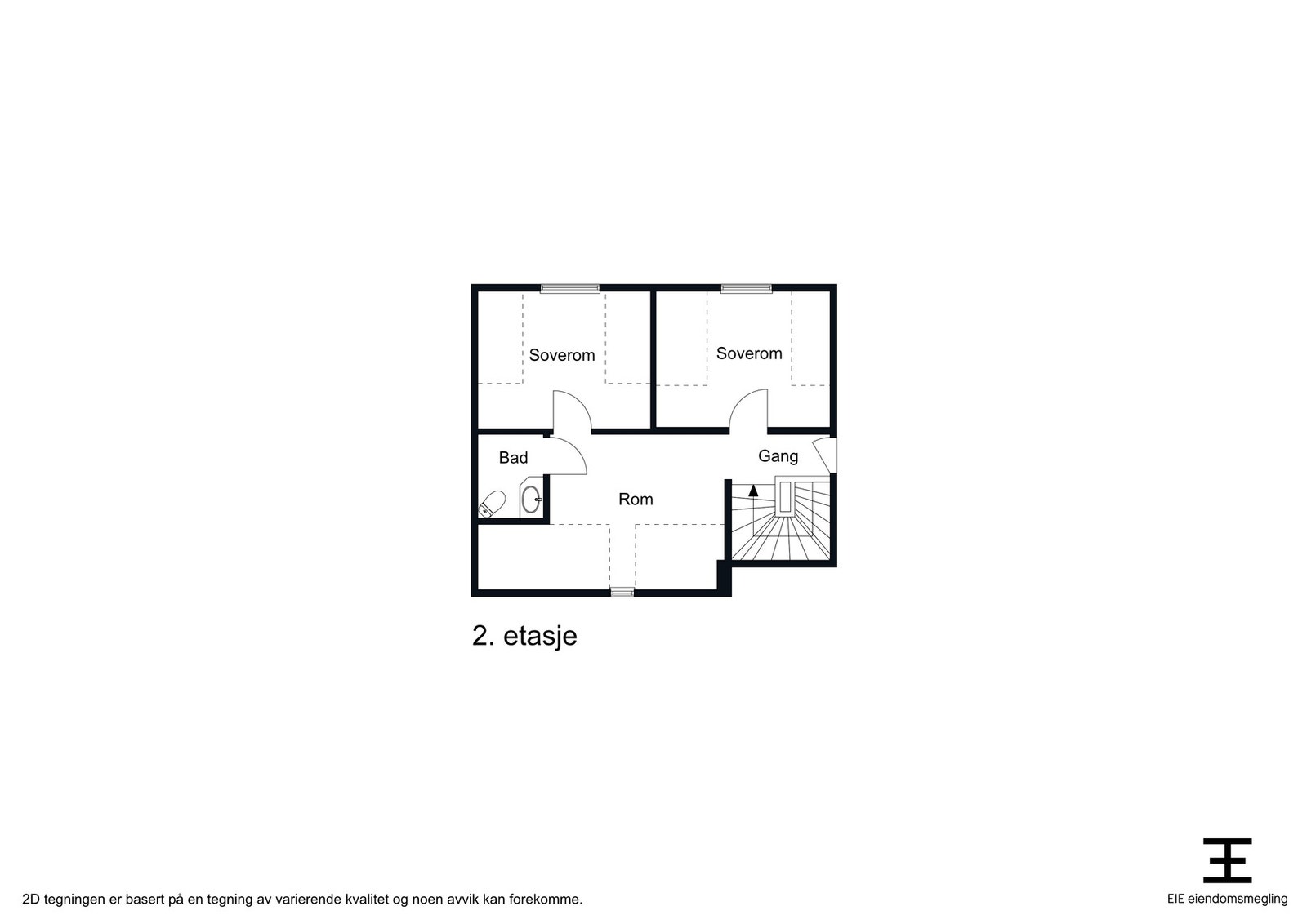 Planskisse loftsetasje. Galleribilde