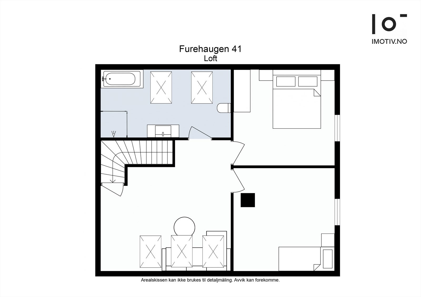Plantegning i loftsetasjen Galleribilde