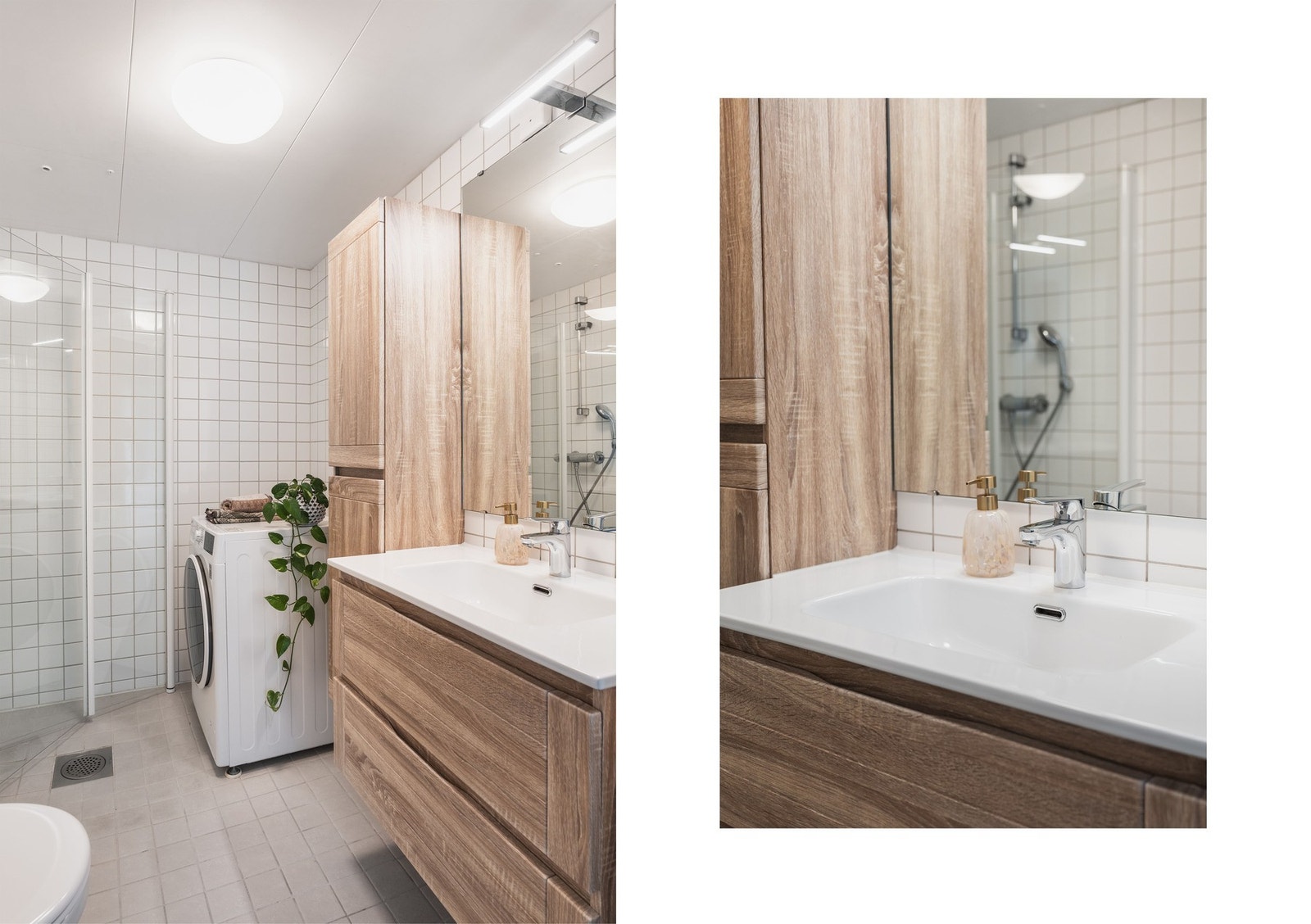 Her har du gulvvarme og opplegg for vaskemaskin. Galleribilde