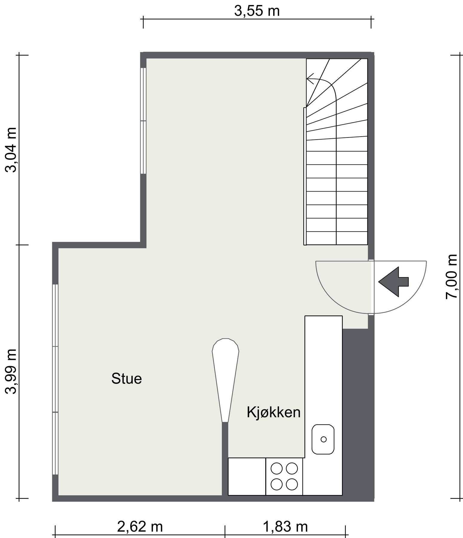 Planløsning 2. etasje. Galleribilde