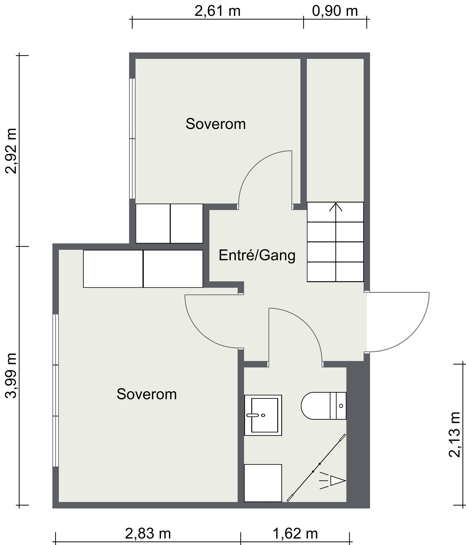 Plantegning 1. etasje. Galleribilde