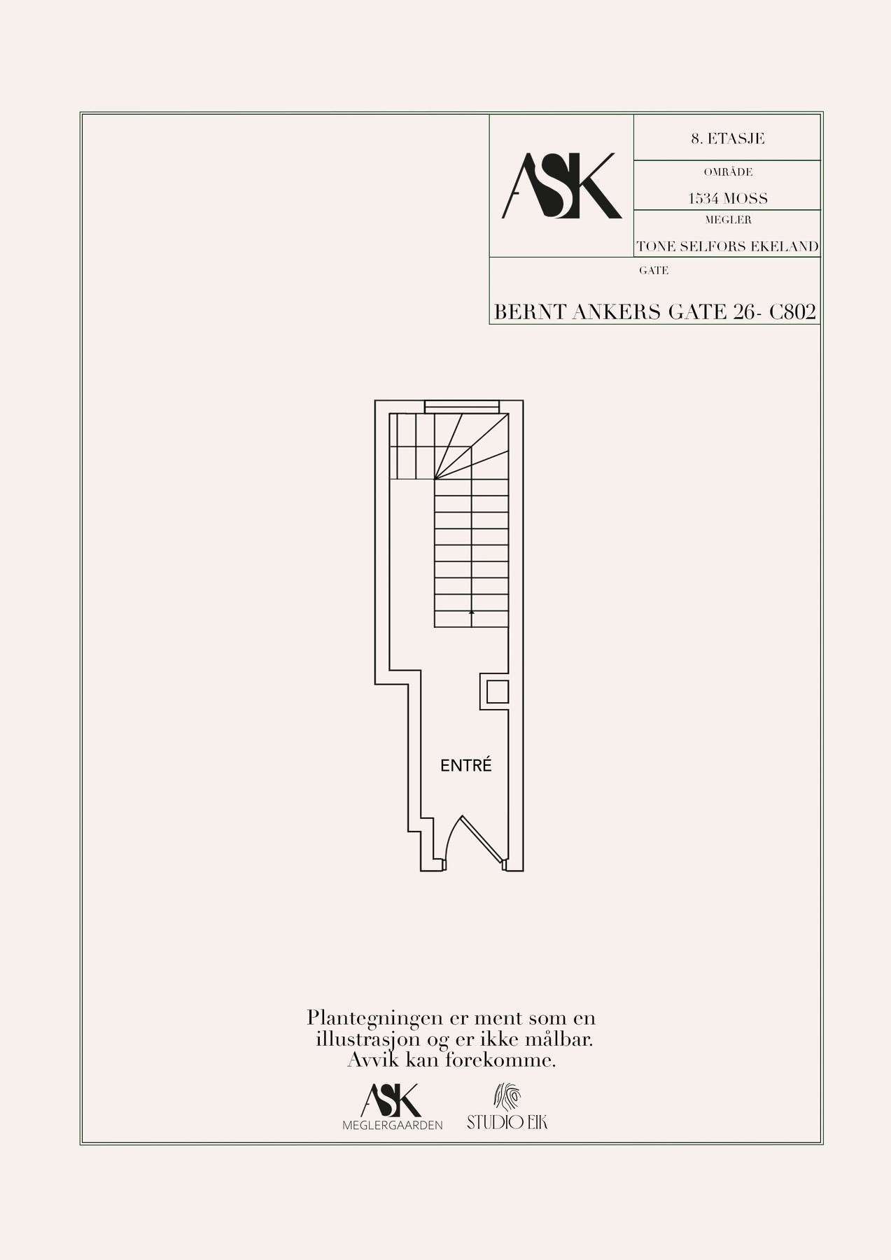 Plantegning 8. etasje Galleribilde