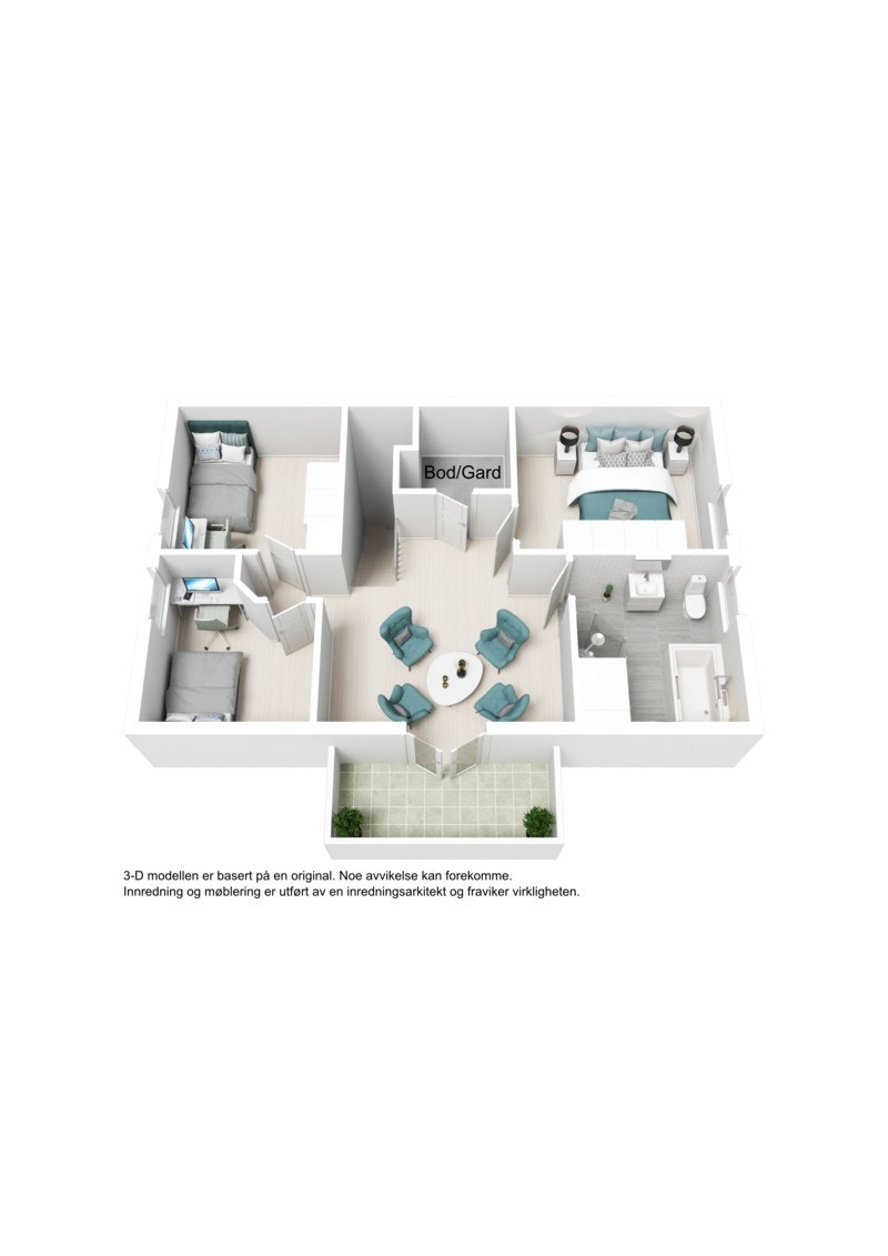 3D Plantegning - Loft Galleribilde