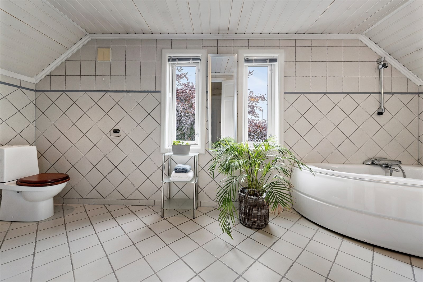 Romslig bad/wc/vaskerom Galleribilde