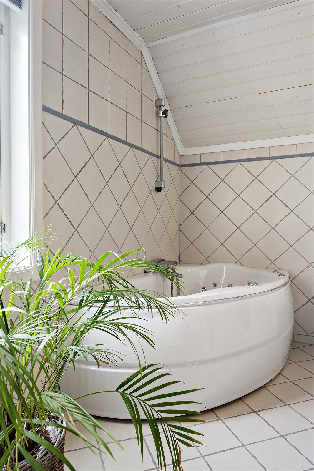 Det er både dusj og badekar i badet. Galleribilde