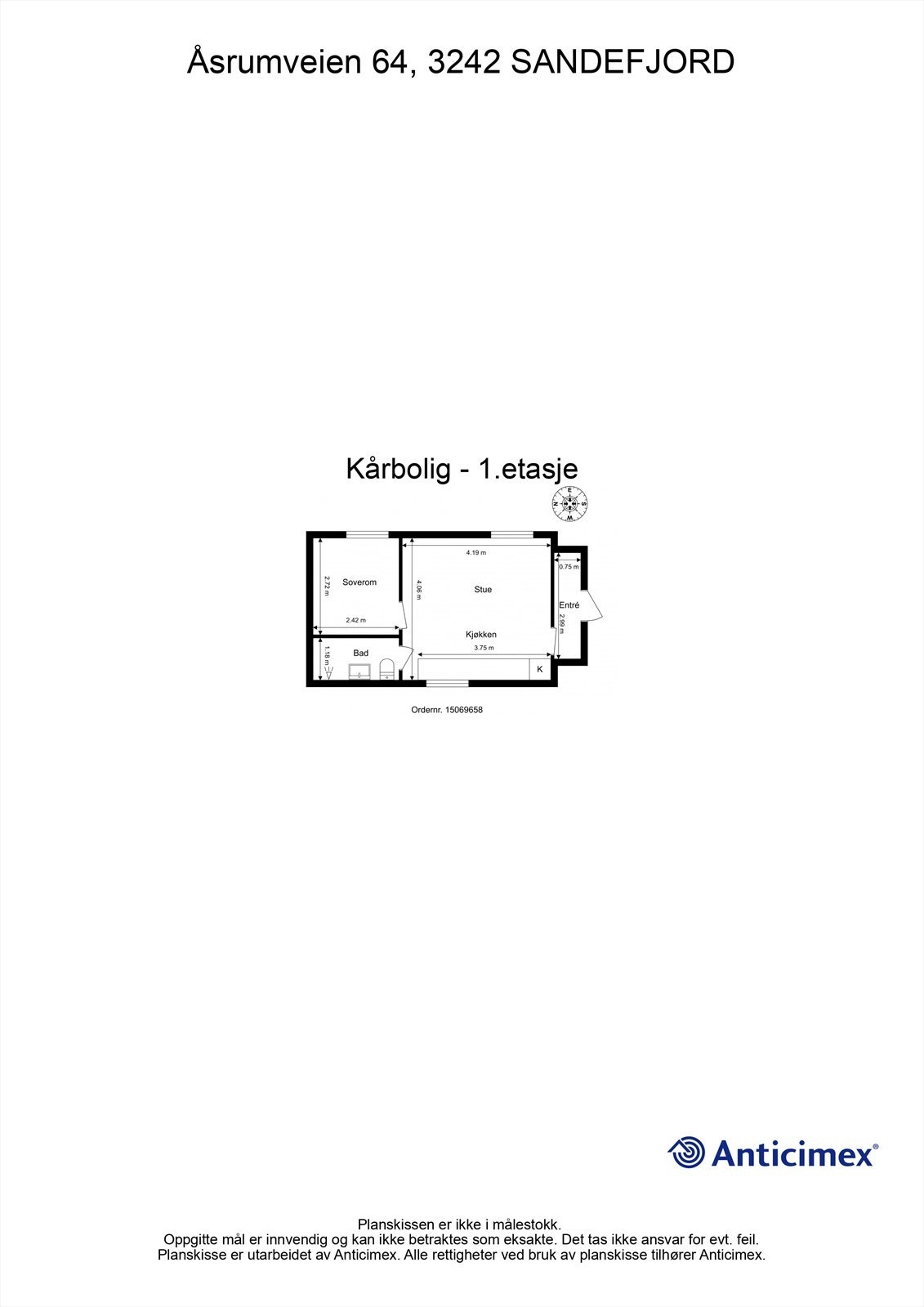 Plantegning kårbolig Galleribilde