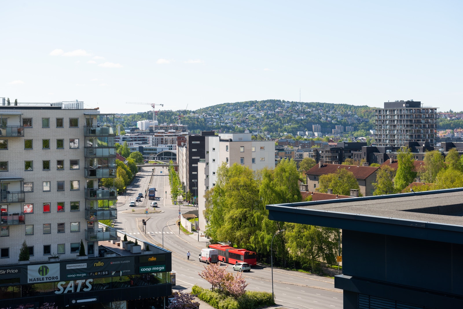 Utsikt fra byggets takterrasse Galleribilde
