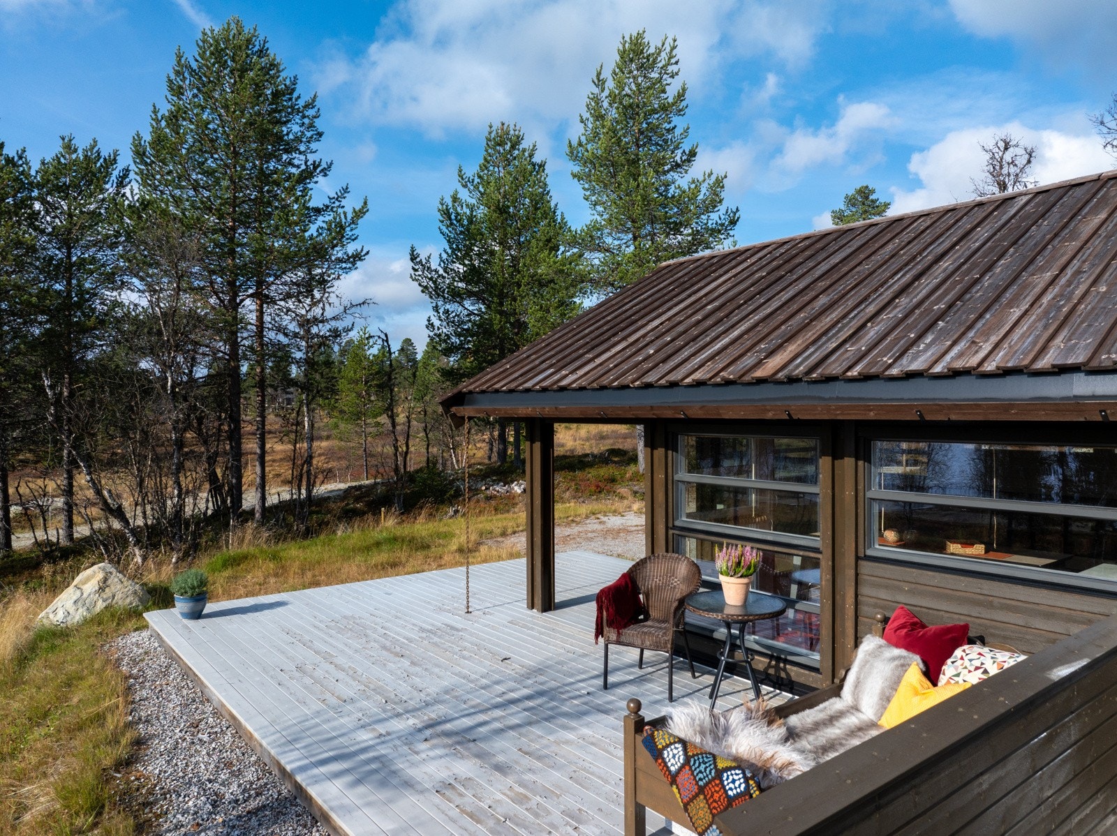 Stor og koselig terrasse. Galleribilde