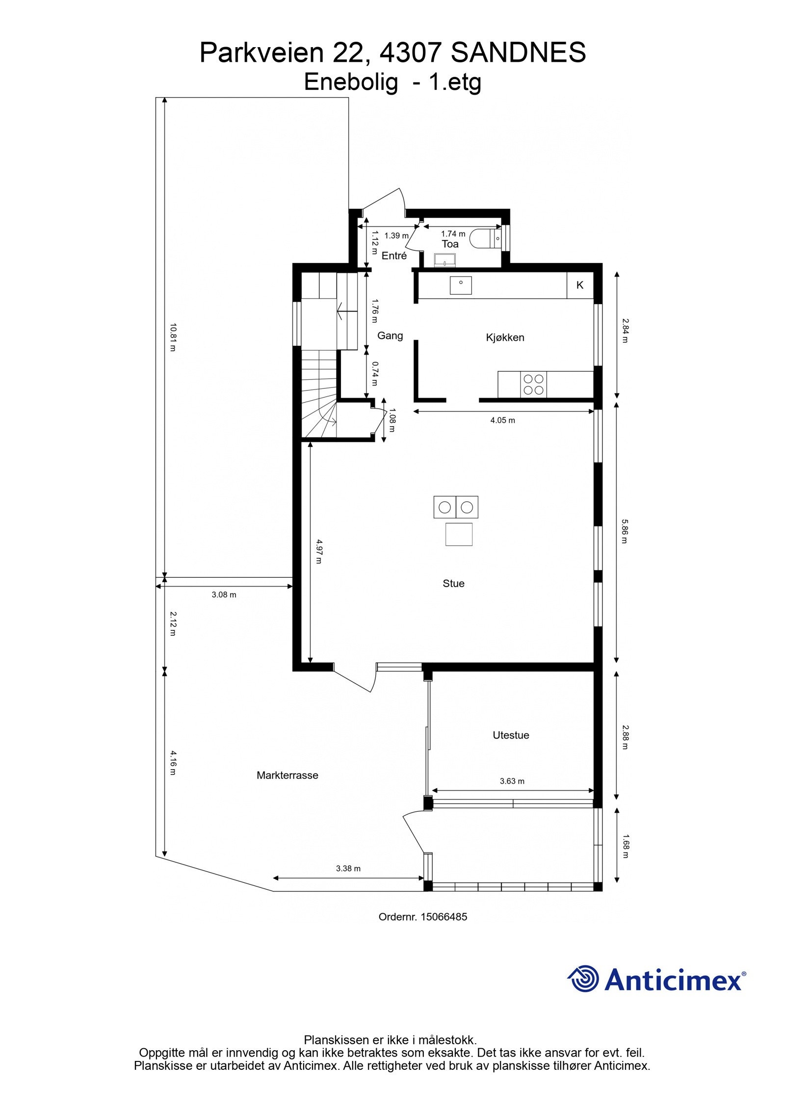 Plantegning - 1. etasje. Galleribilde