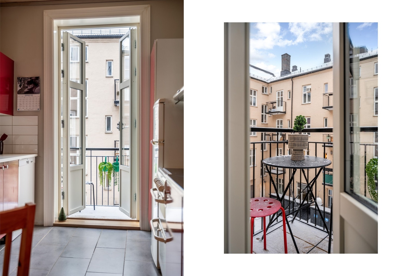 Balkongen vender mot stille bakgård, og er meget solrik. Galleribilde