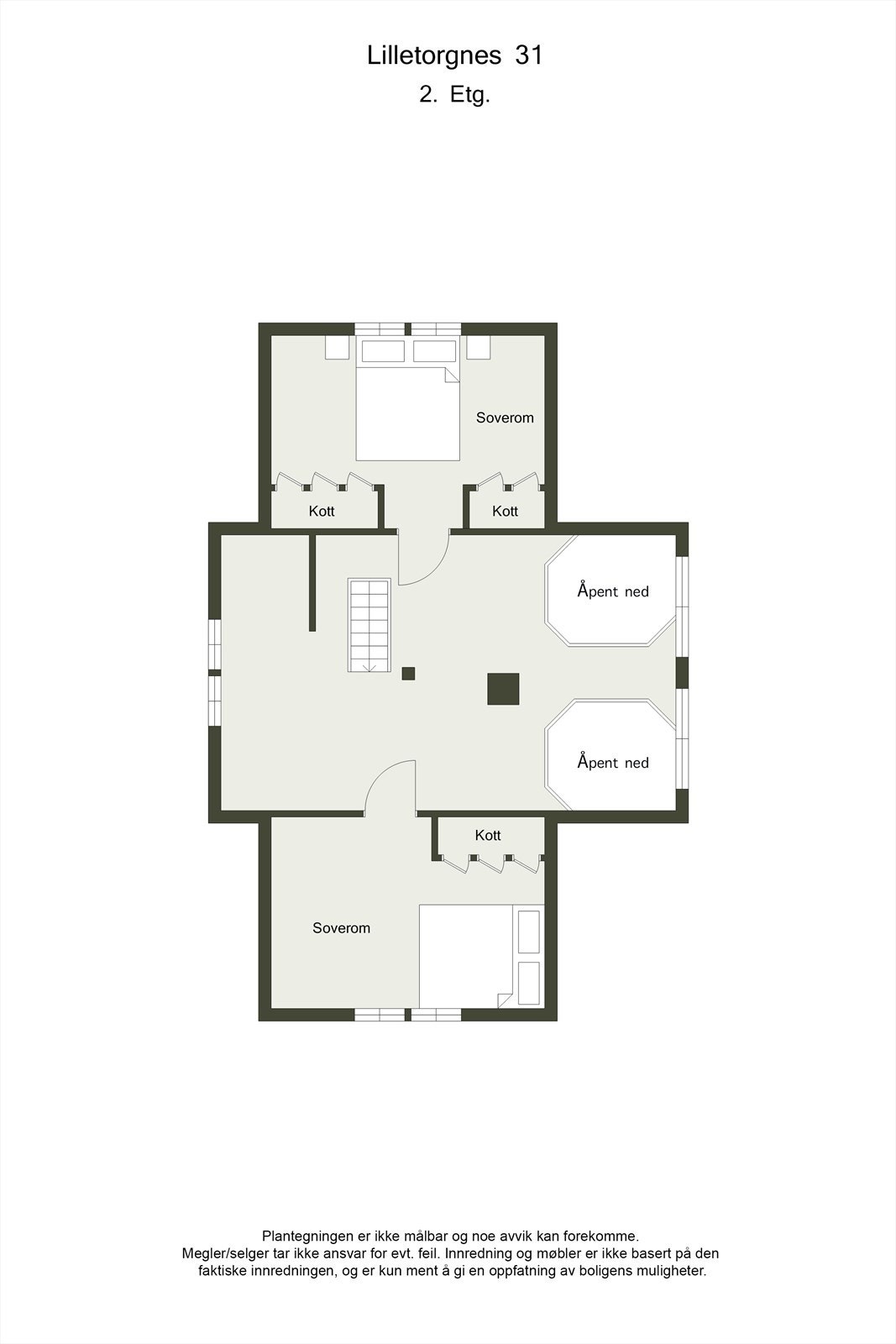 Planskisse 2D - Andre etasje Galleribilde