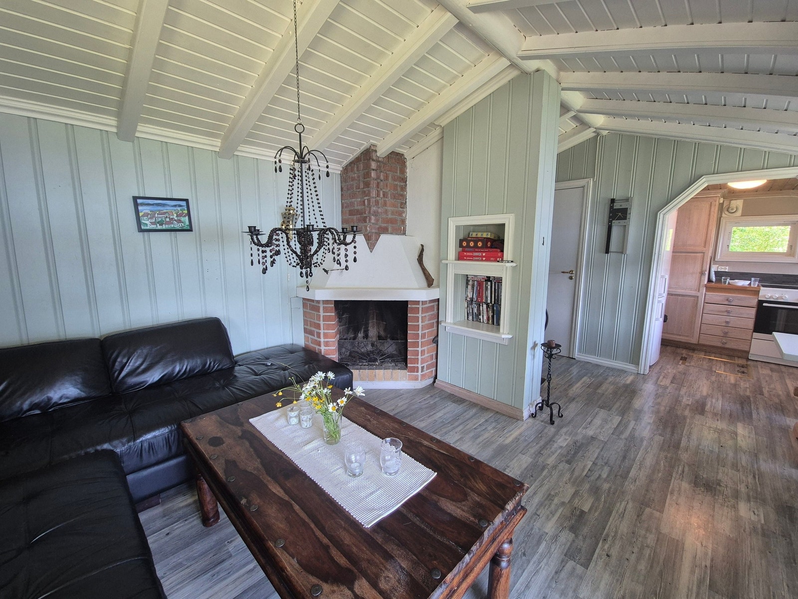 Stue med peis Galleribilde