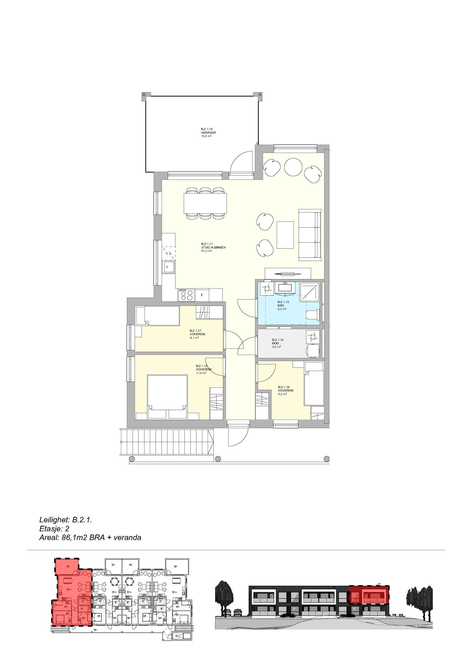 Planskisse Galleribilde