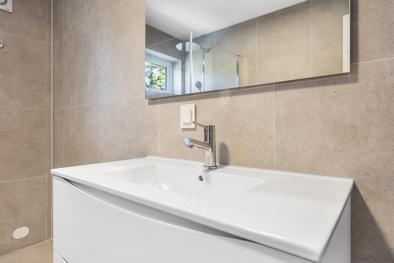 Badet har aldri vært i bruk da boligen er nyoppført. Galleribilde