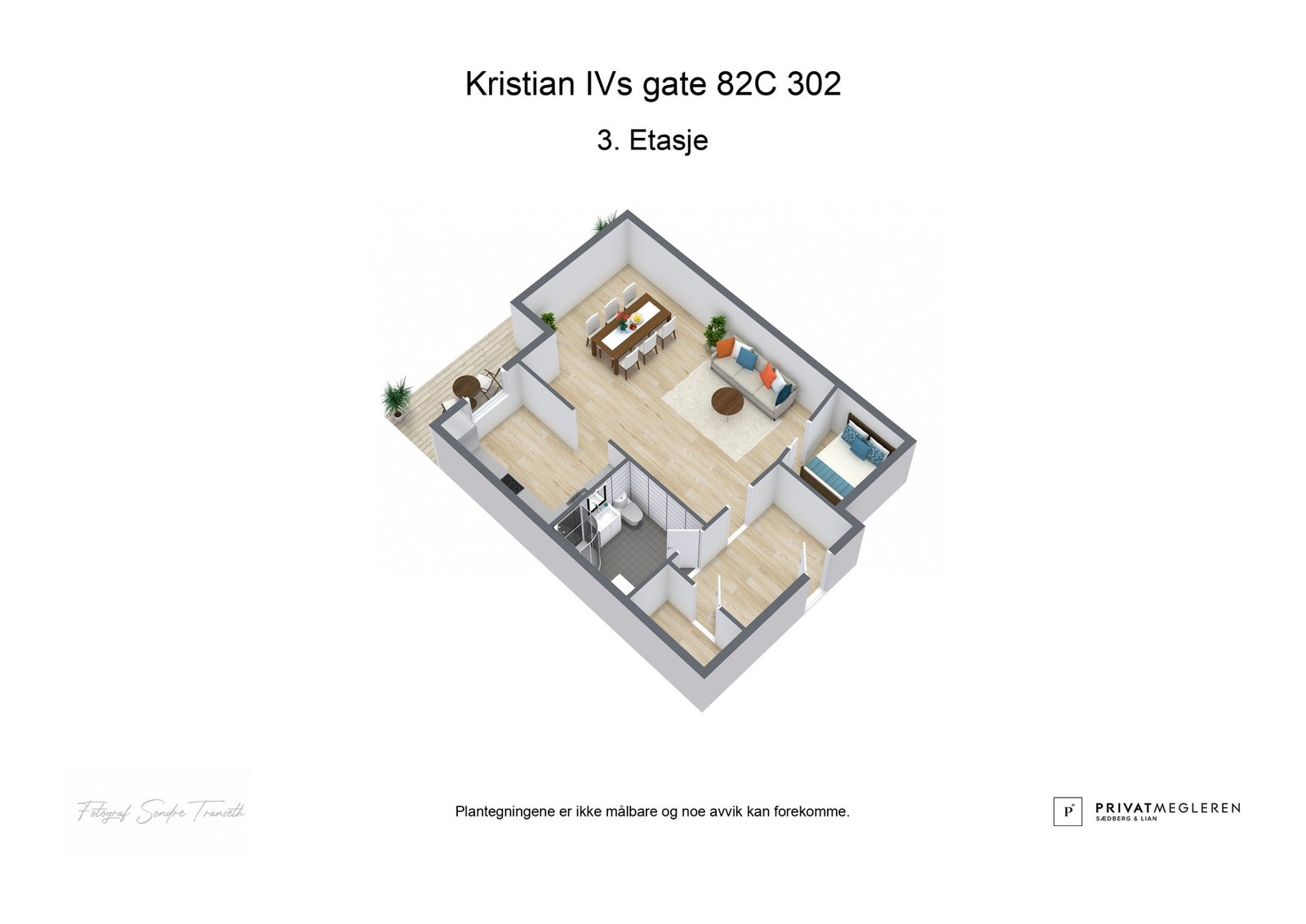 - 3D plantegning (ikke målbart) - Galleribilde