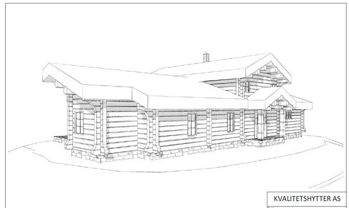 Alternativ hytte- laft fasade nord-øst Galleribilde