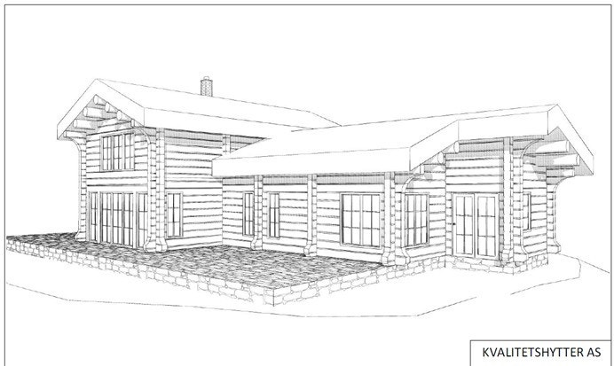 Alternativ hytte- laft fasade syd-øst Galleribilde