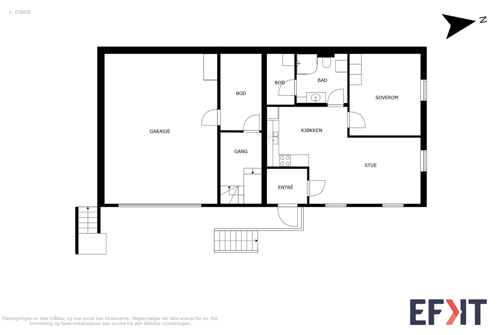 plantegning i underetasjen Galleribilde