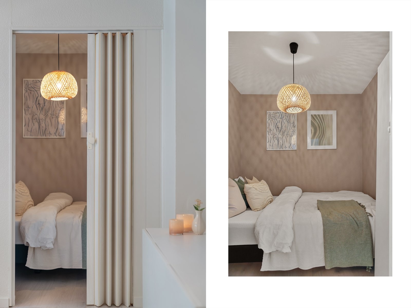 - Sovealkoven er smart innredet med en praktisk skyvedør - Galleribilde