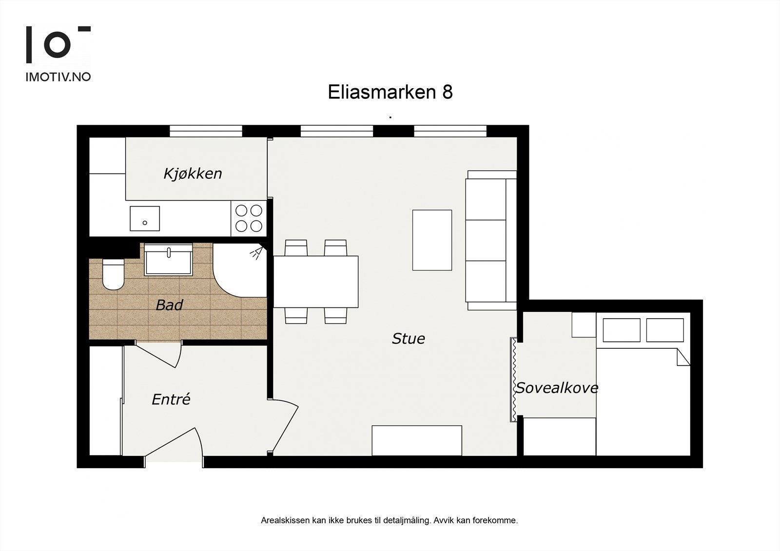 - Planløsning, i tillegg disponerer leiligheten en ekstern bod i samme etasje - Galleribilde
