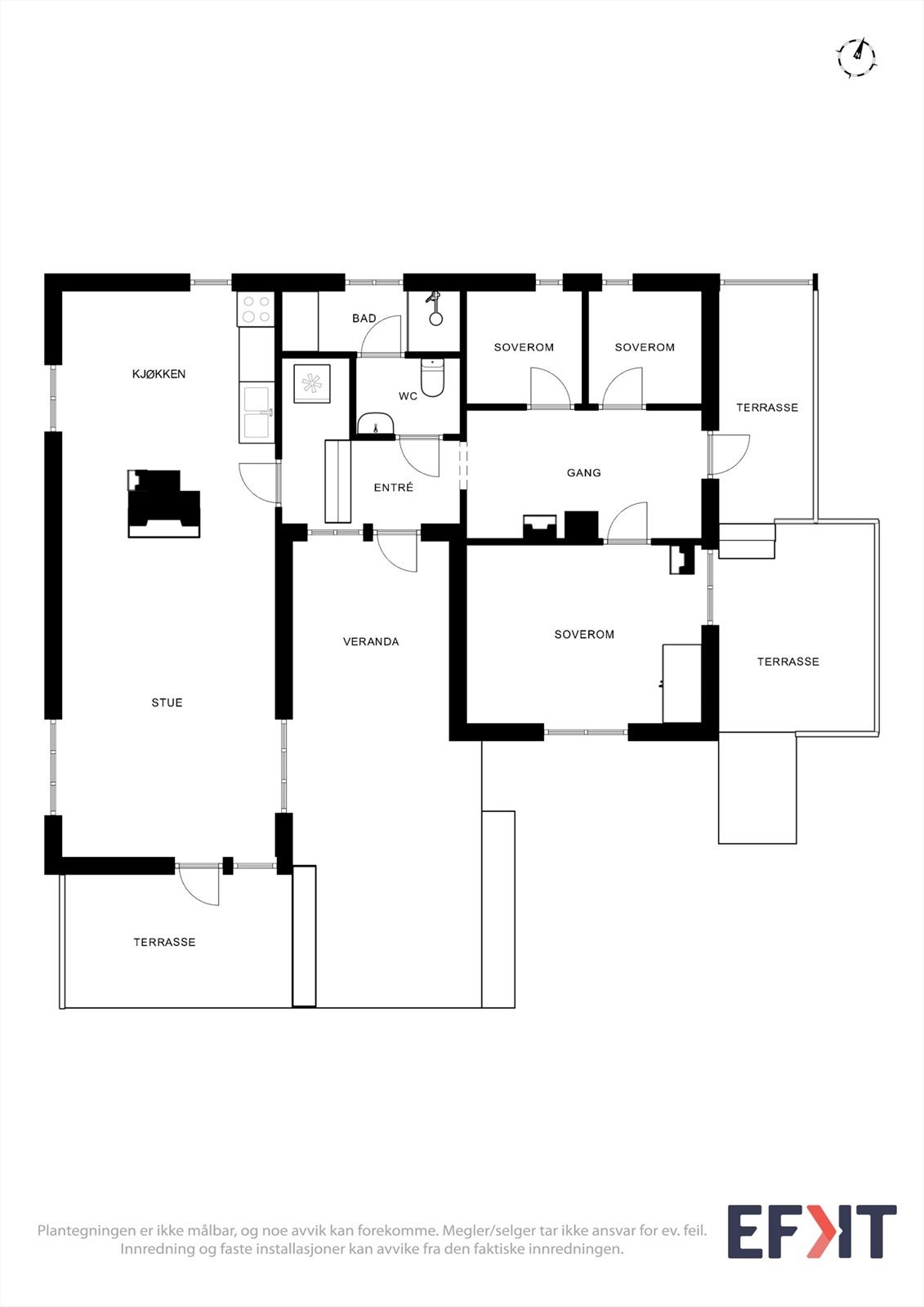 Plantegning hytta Galleribilde