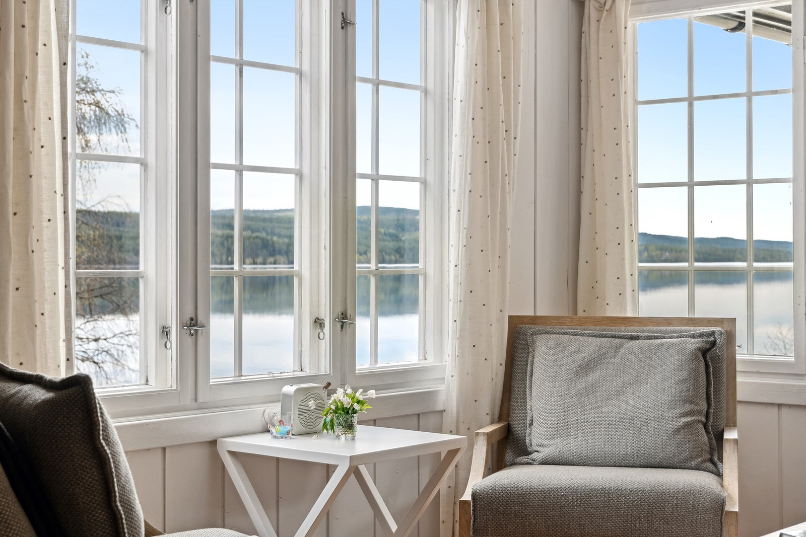 Sjøutsikt fra lesekroken i stua. Galleribilde