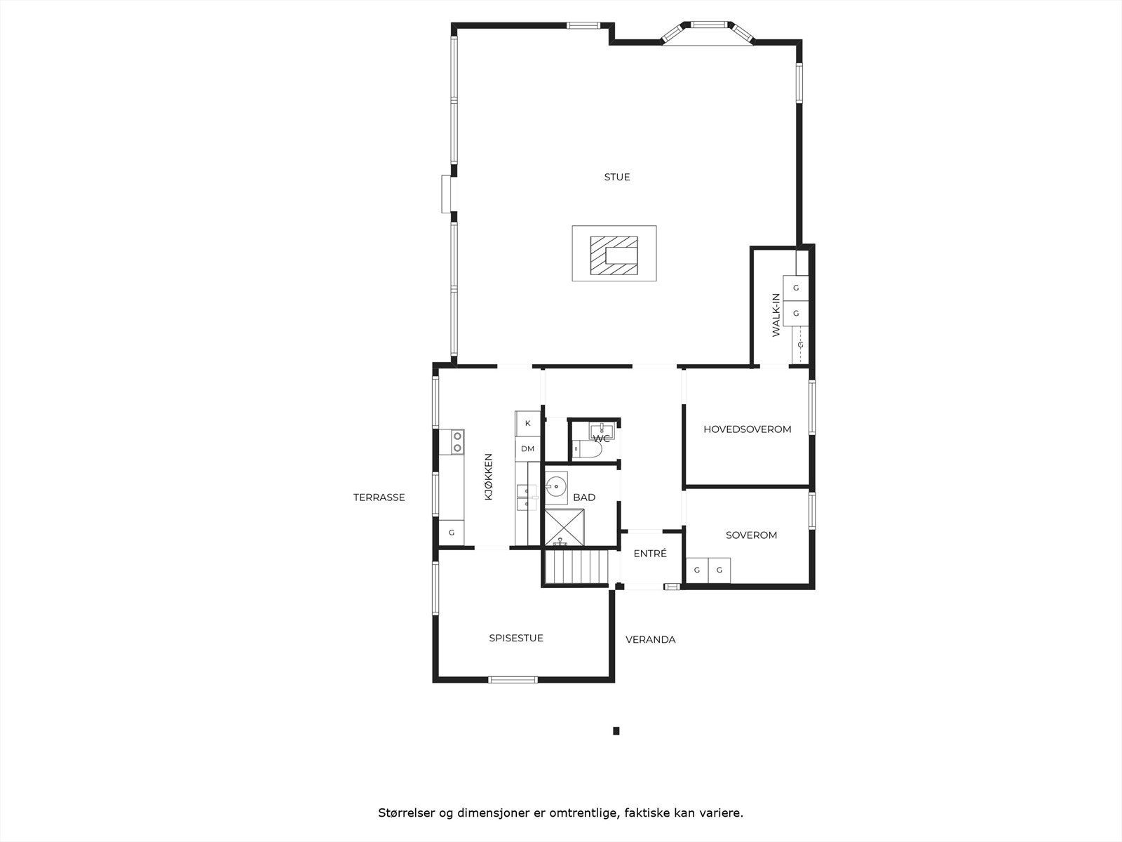 Plantegning 1.etg. Galleribilde