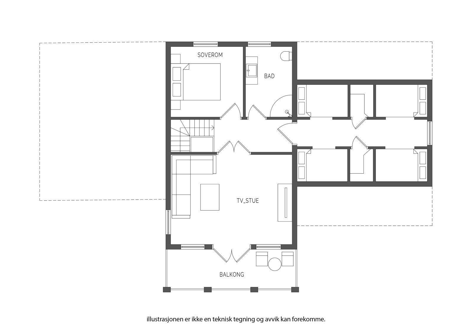 Plantegning loft. Galleribilde