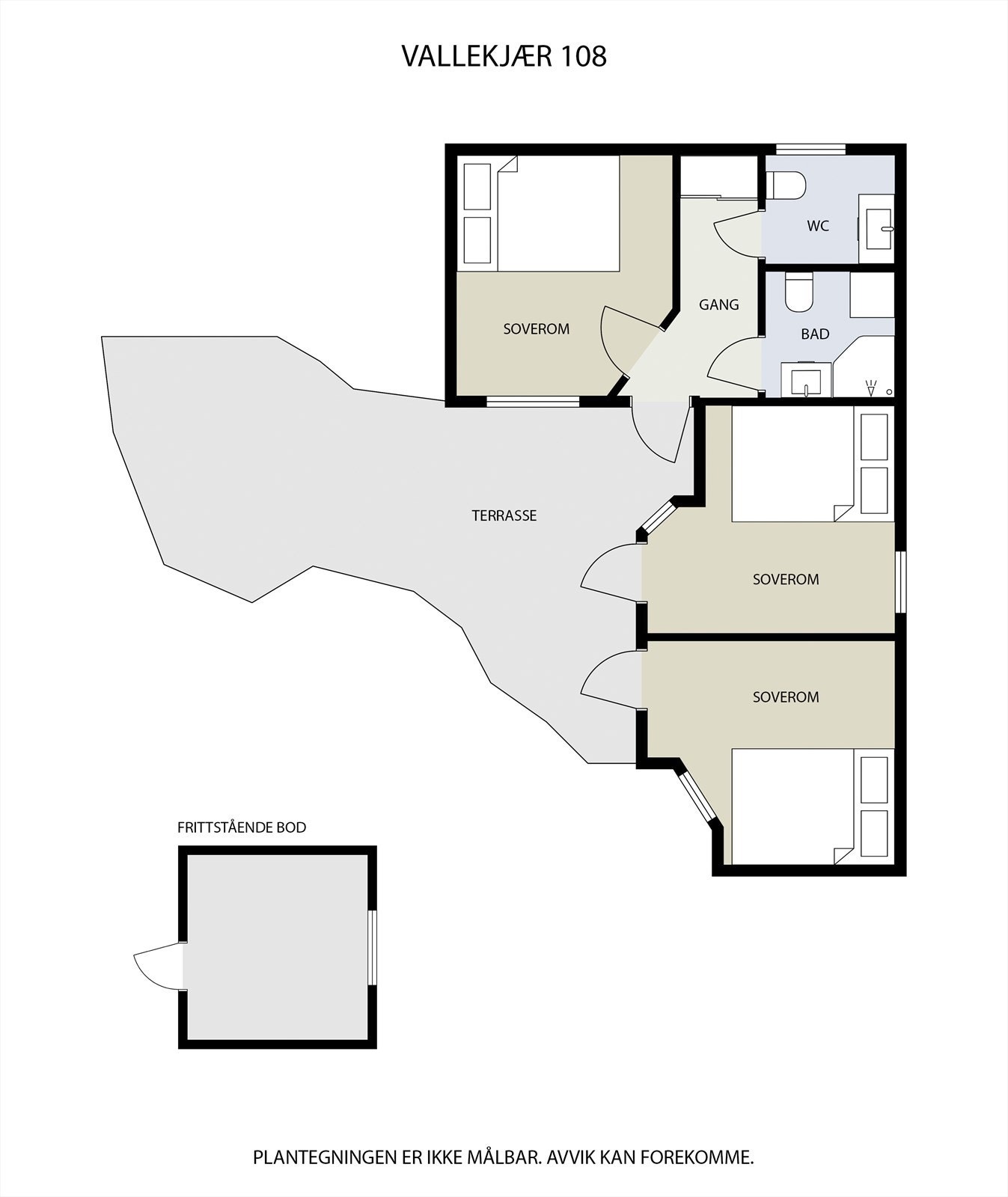 Plantegning - Annekset og utebod Galleribilde