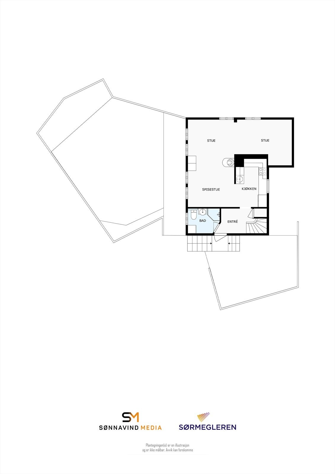 Plantegning 1. etasje Galleribilde