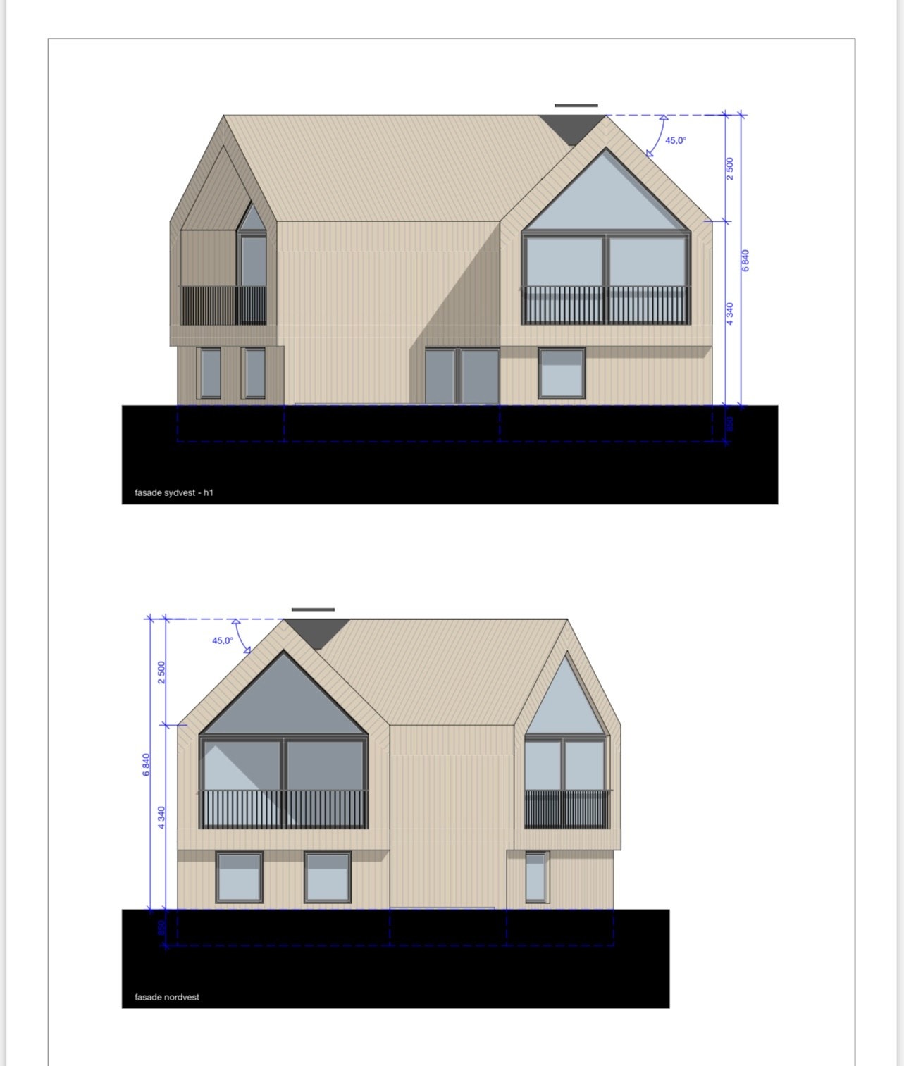 Illustrasjonsfoto av hytten som er tegnet inn på tomten Galleribilde
