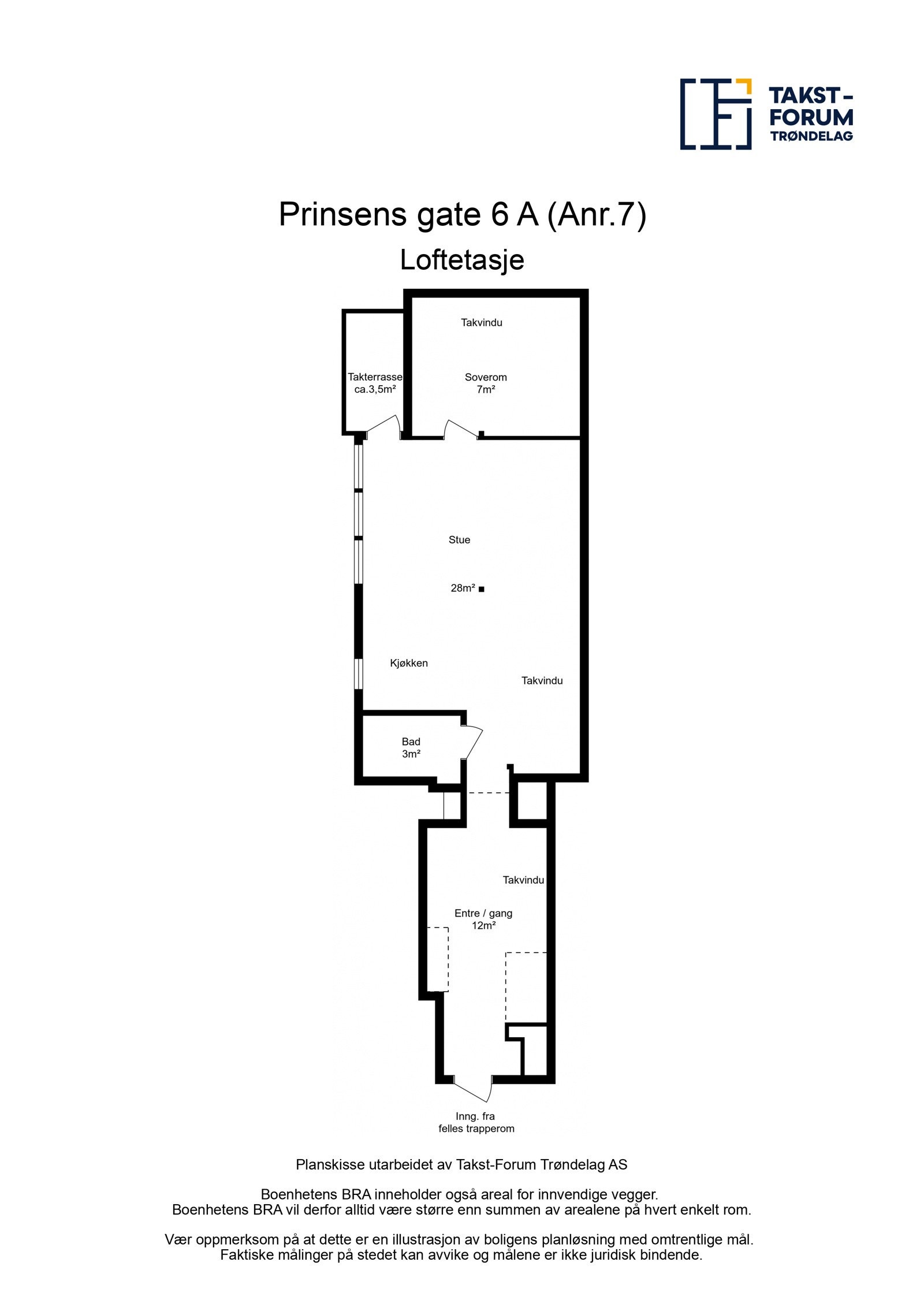 Planskisse loftetasje. Galleribilde
