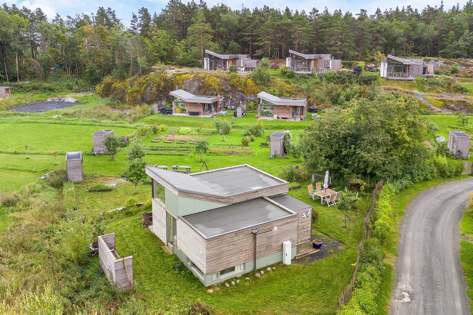 Utsikt utover Skåtøy hagekoloni Galleribilde