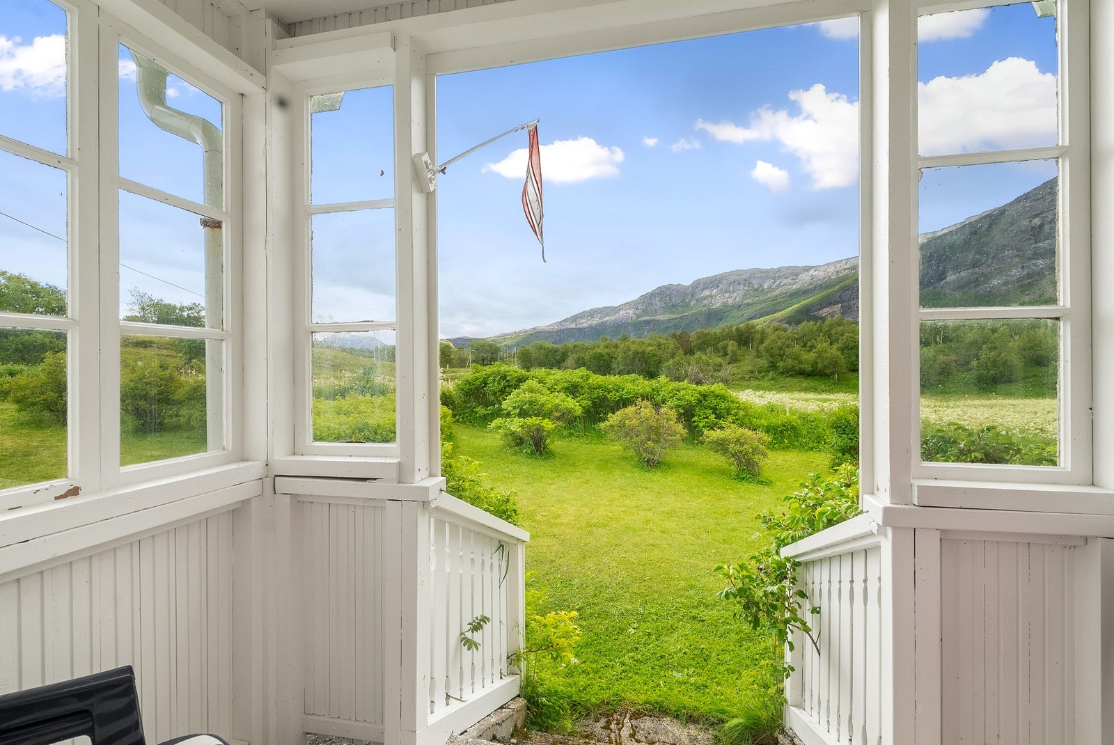 Den andre entréen har et hyggelig inngangsparti. Galleribilde