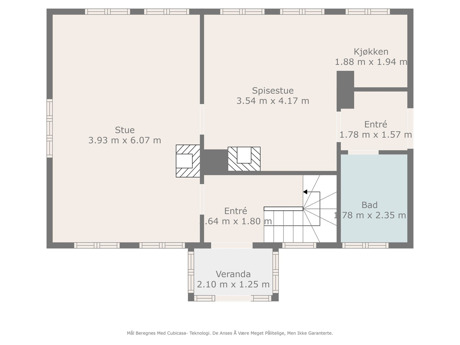 Plantegning 1. etasje. Galleribilde