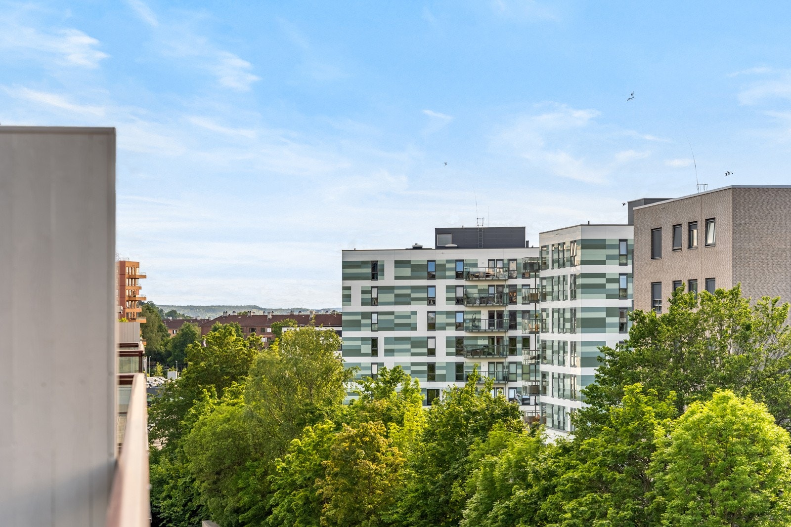 Flott utsikt fra balkongen Galleribilde