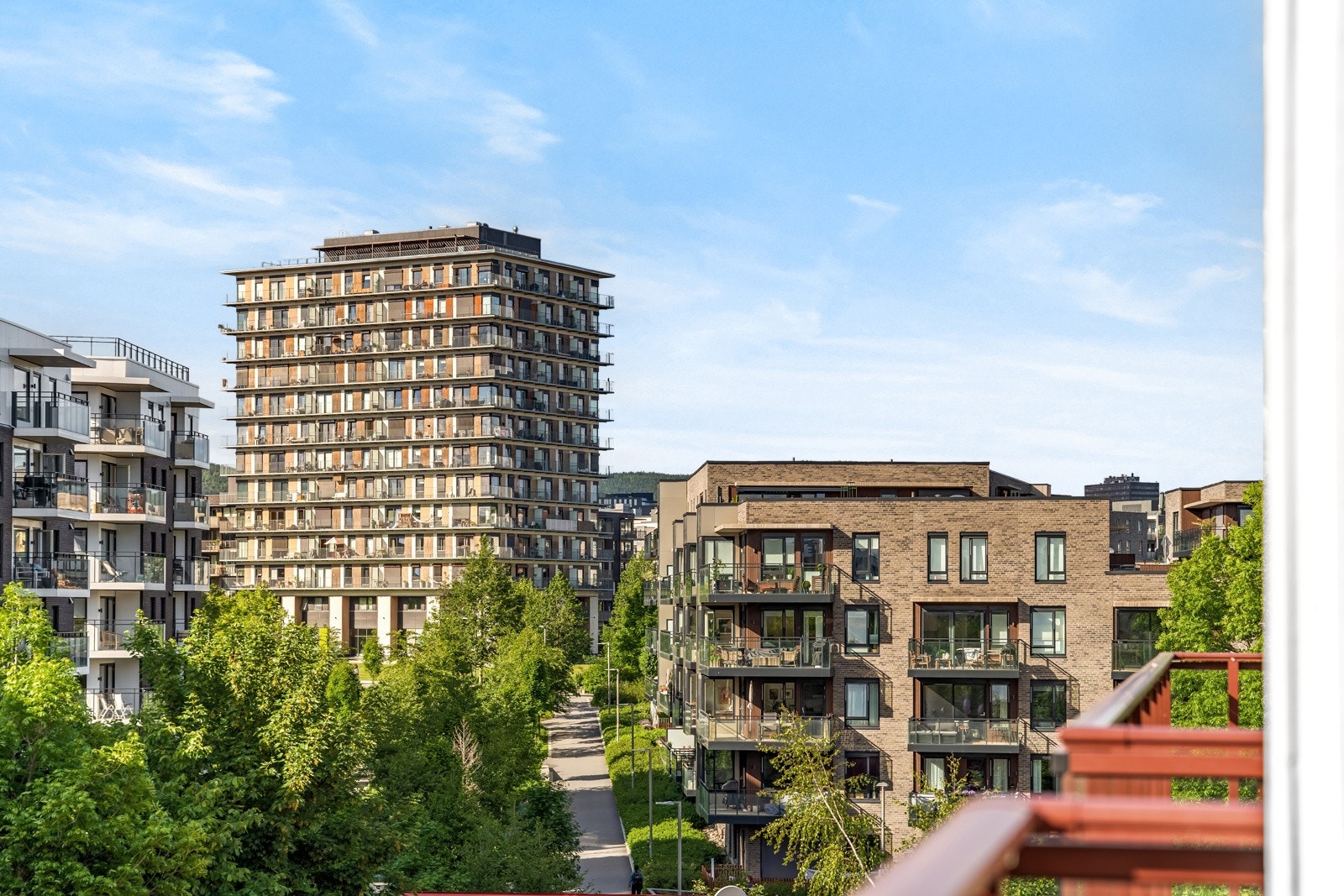 Flott utsikt fra balkongen Galleribilde