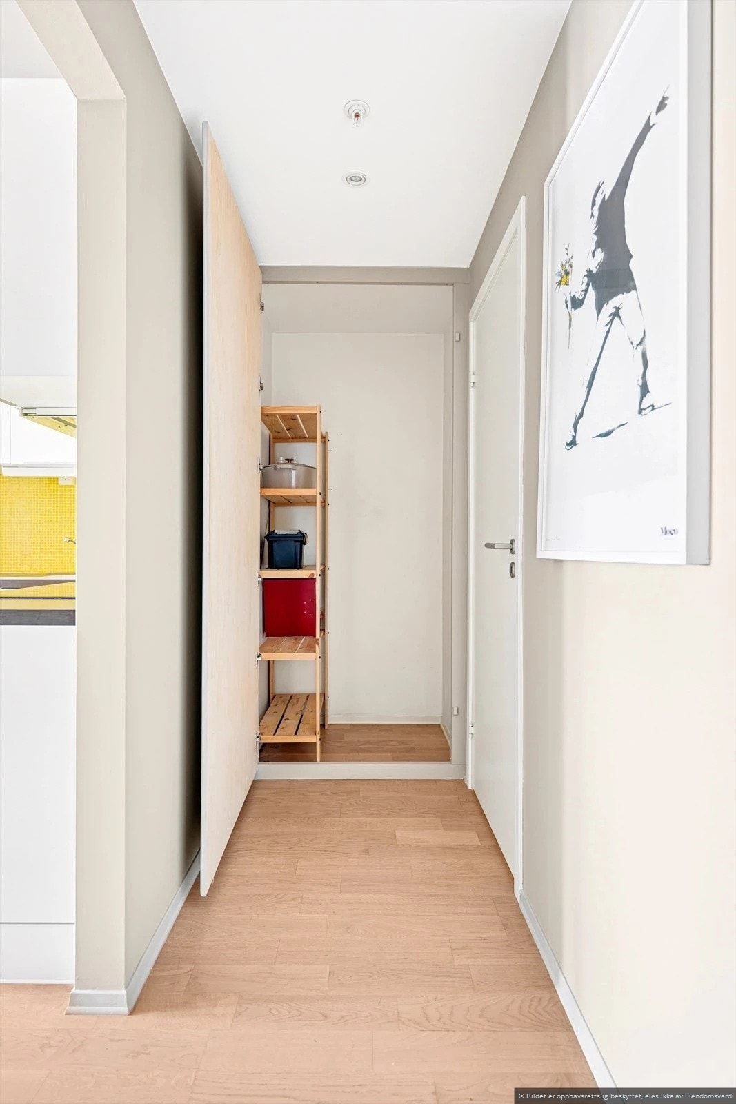 Innerst i gang er det dør inn til mindre innvendig bod Galleribilde