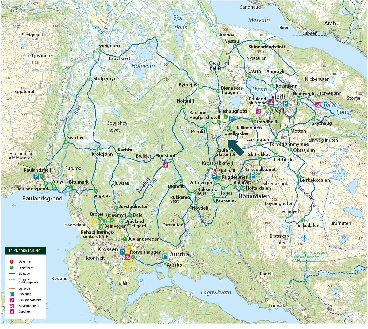 Langrennsløypekart Galleribilde