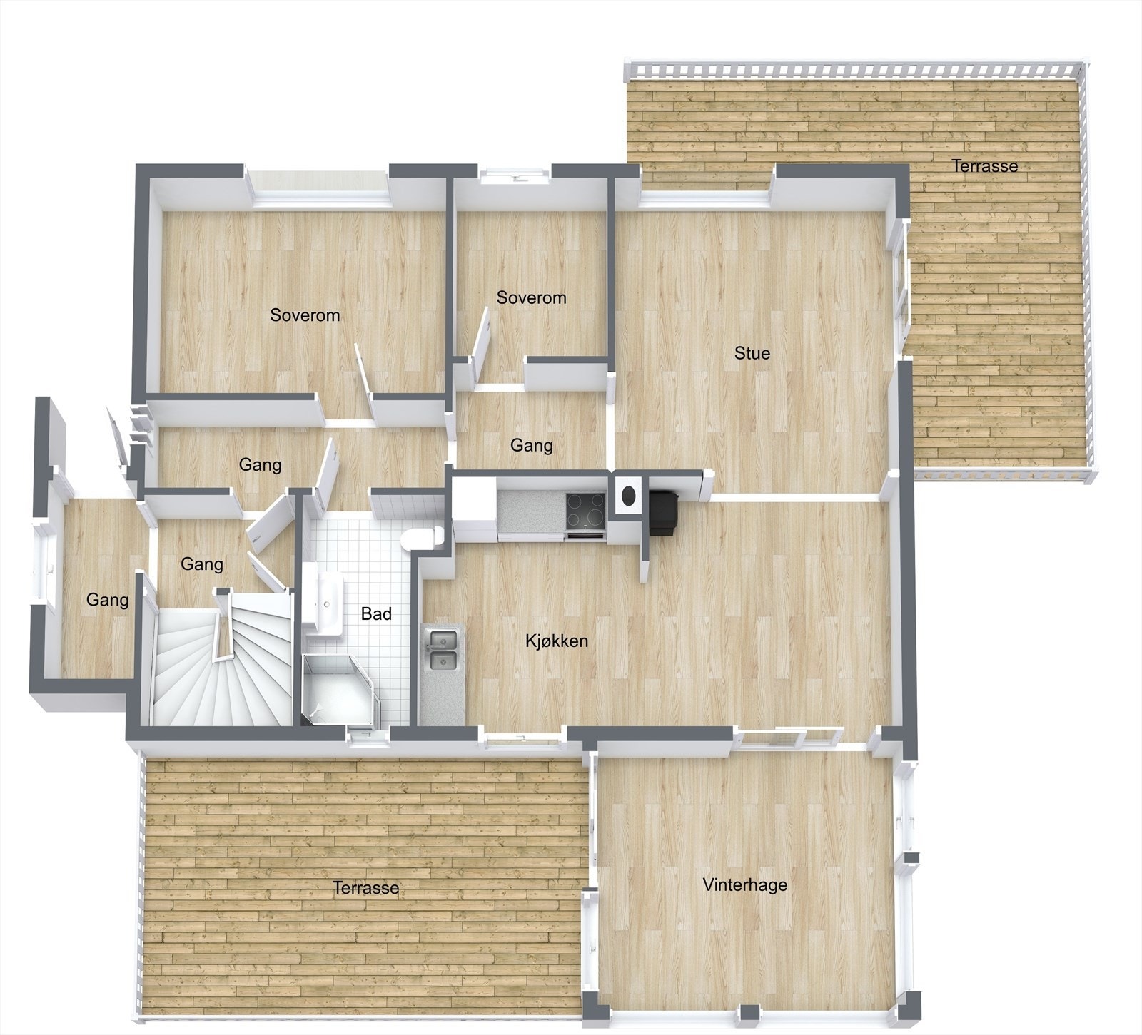 Plantegning 1. etasje. Galleribilde