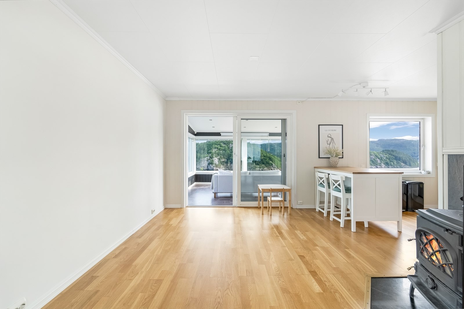 Fra stua er det adkomst ut til vinterhagen. Galleribilde