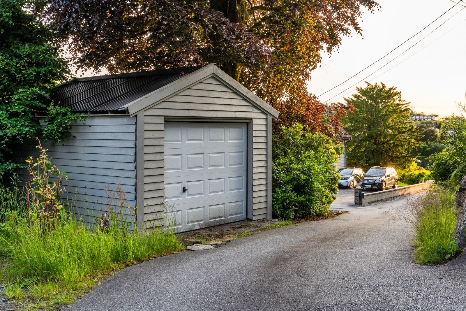 - Her ser du garasje nr. 2 som ble oppført i 2021 - Galleribilde