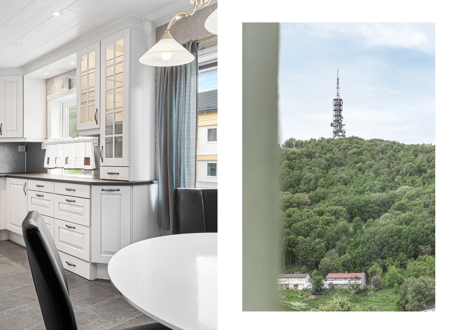 Leiligheten er gjennomgående med utsikt begge retninger, her mot TV-tårnet Galleribilde