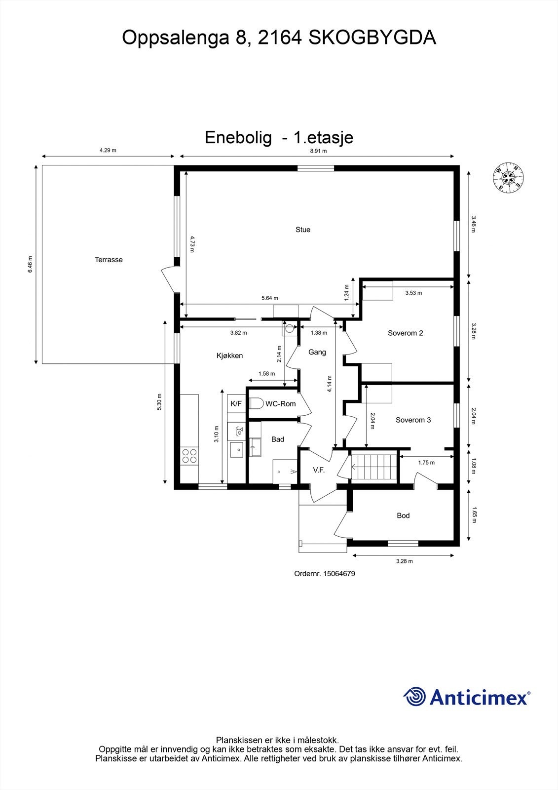 Plantegning - 1.etasje Galleribilde
