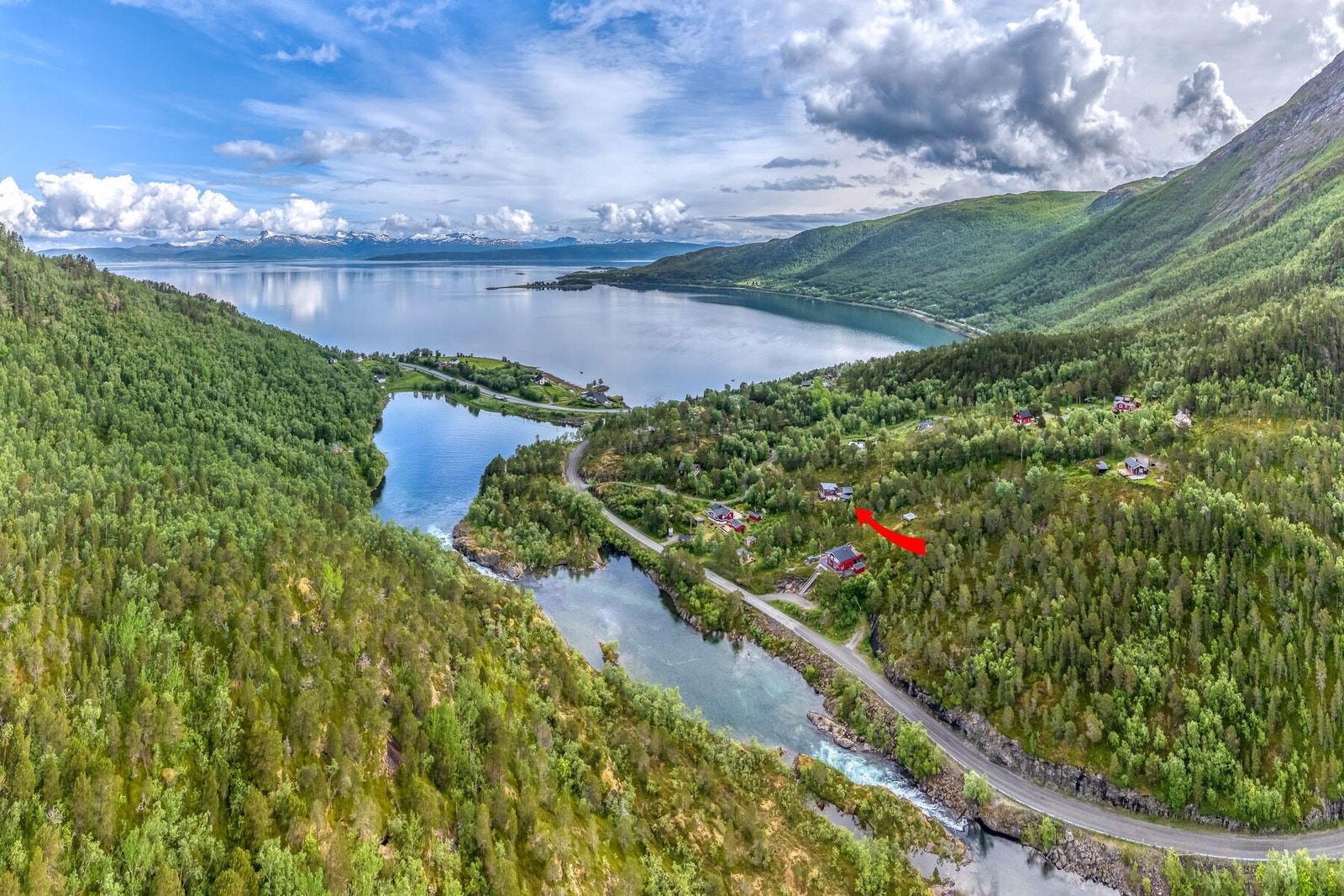 Hytta med Ofotfjorden Galleribilde